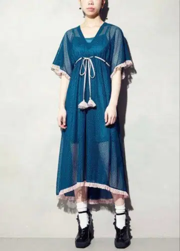 PAMEOPOSE 프릴 레이스 드레스