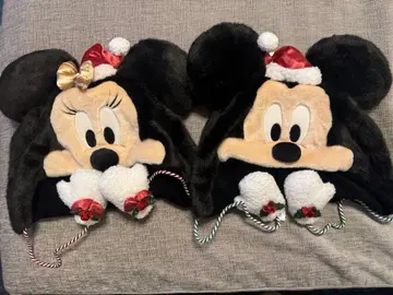 디즈니 크리스마스 팬캡 미키 미니 2개 세트 택 포함 새상품