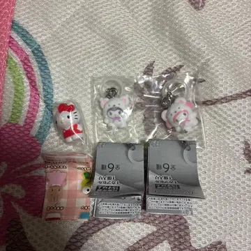 산리오 메지루시 액세서리 복슬복슬 스노우 쿠로미 마이멜로디 + 헬로키티