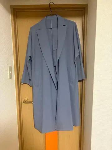 나노 유니버스 라이트 블루 발수 벨티드 코트