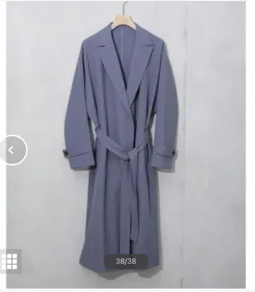 나노 유니버스 라이트 블루 발수 벨티드 코트