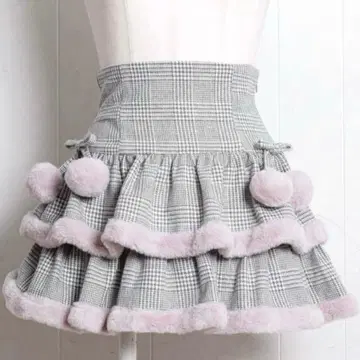 pium 퍼 티어드 미니 스커트