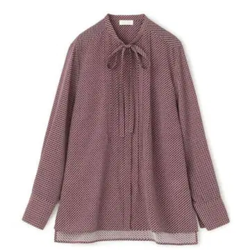 컨디션 최상 Ballsey 키카 다이애그널 프린트 보타이 블라우스 턱