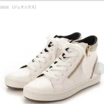 GEOX 화이트 하이컷 스니커즈