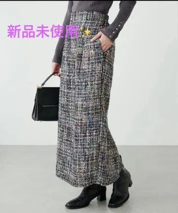 natural couture MIX 트위드 하이웨스트 타이트 스커트