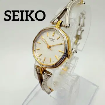 작동 새상품 배터리 SEIKO 세이코 손목시계 콤비 컬러 옥타곤 레어