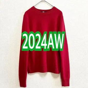 2024AW 유니클로 캐시미어 크루넥 스웨터 S 사이즈 빨간색