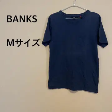 [ BANKS ] 남성용/반팔/T셔츠/네이비/네이비/무지/심플/가슴 포켓