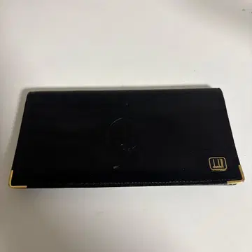 dunhill 블랙 가죽 장지갑 남성용