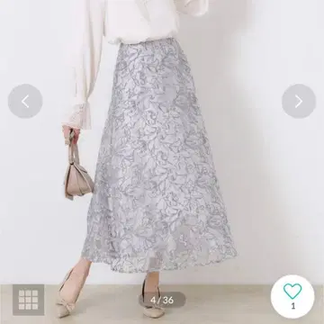 쿠튀르 브로치 백 레이스업 엠브로 스커트