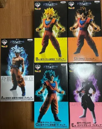 드래곤볼 초 제일복권 사이어인, 여기에 극하다 손오공 피규어 5개