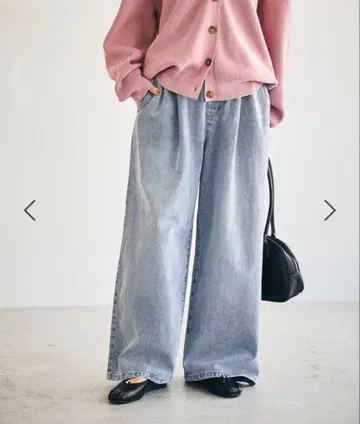 studio CLIP 턱 스트레이트 데님 팬츠