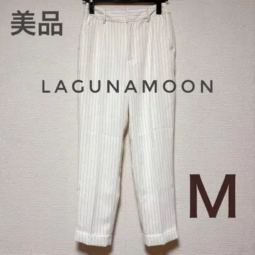 새상품급 LAGUNAMOON 스트라이프 팬츠 화이트