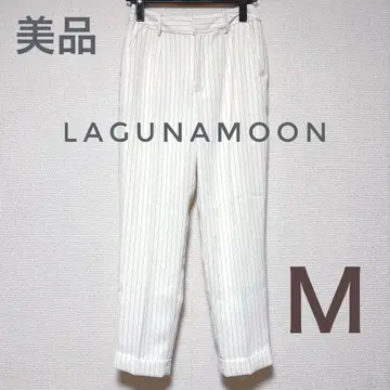 새상품급 LAGUNAMOON 스트라이프 팬츠 화이트