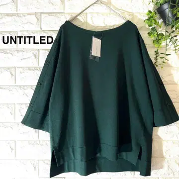 새상품 UNTITLED 니트 언타이틀 장식 버튼 니트소 TOPS 실크