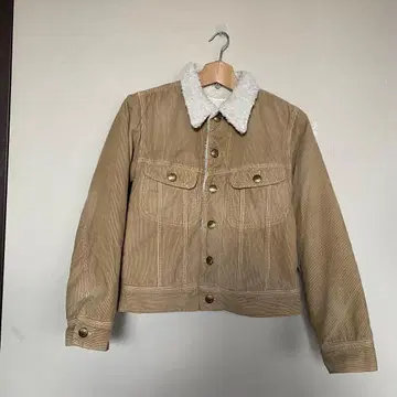 보아 안감 코듀로이 자켓 G자켓 카멜 베이지