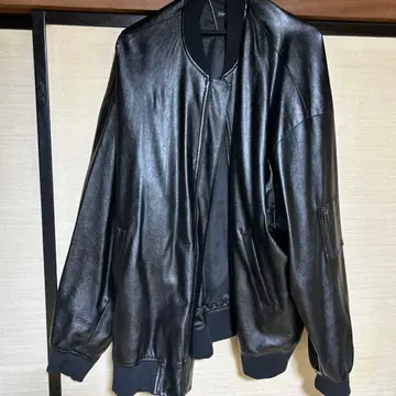 Unrelaxing Design 블랙 가죽 자켓