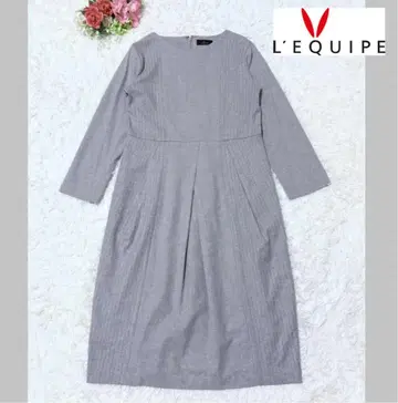 [ 새상품급 ] 레킵 무릎 기장 원피스 울 스트라이프 40