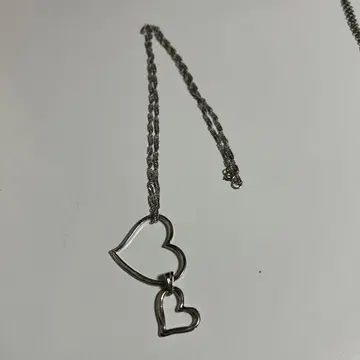 하트 모양 펜던트 목걸이 실버