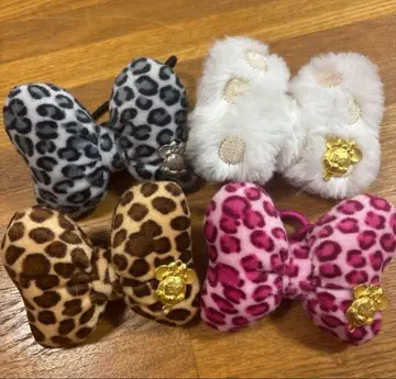 디즈니랜드 레오파드 무늬 리본 머리끈 묶음 판매