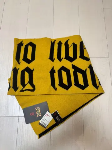 [ 새상품 ] G-DRAGON 8seconds 콜라보 머플러 옐로우 컬러