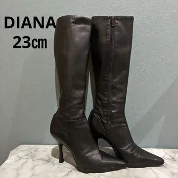 새상품급! DIANA 블랙 가죽 롱 부츠 23cm