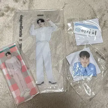 TREASURE 아사히 아크릴 클립 명찰 아크릴 스탠드 캡슐 토이