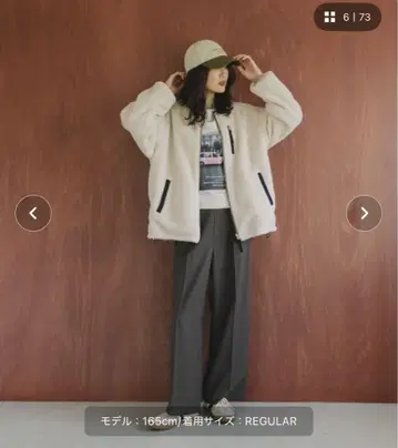 새상품 글로벌 워크 리버서블 보아 블루종/497158 화이트 블랙