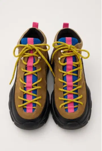 컬러 레이스 하이컷 스니커