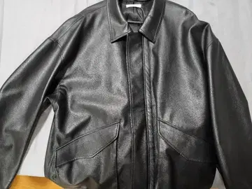 WYM 가죽 블루종 자켓