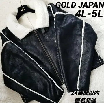 [ 완판템 ] GOLDJAPAN 페이크 무스탕 자켓 4L 5L 블랙