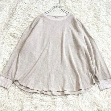 릴랙스핏 베이지 긴팔T셔츠