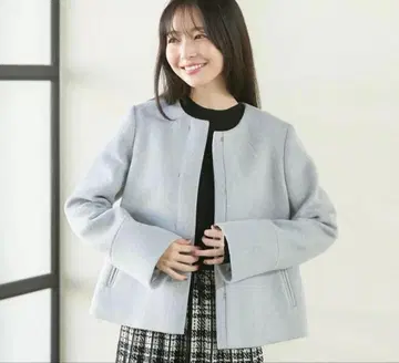 index 캐시미어 혼방 노카라 숏코트