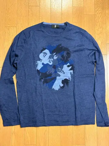 KENT CURWEN 네이비 그래픽 니트