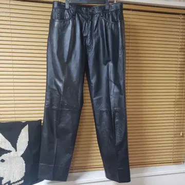 90s 올드 가죽 팬츠 아름다운 실루엣 빈티지