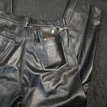 90s 올드 가죽 팬츠 아름다운 실루엣 빈티지