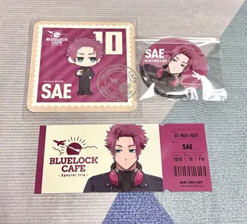 이토시 사에 카페 special trip 코스터 캔뱃지 티켓 블루 록