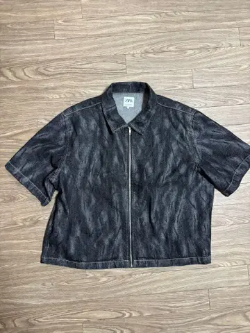 ZARA 데님 자켓 블랙 반팔