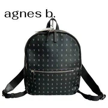 [ 택 포함 ] agnes b. 에네스베 로고 프린트 블랙 백팩