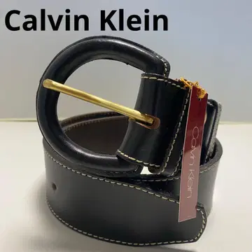 미사용 Calvin Klein 블랙 가죽 벨트