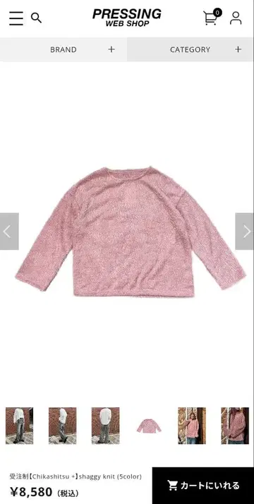 Chikashitsu + shaggy knit