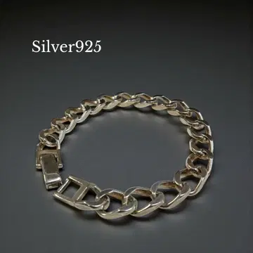 [ 새상품급/초와이드 ] Silver925 커브 체인 팔찌