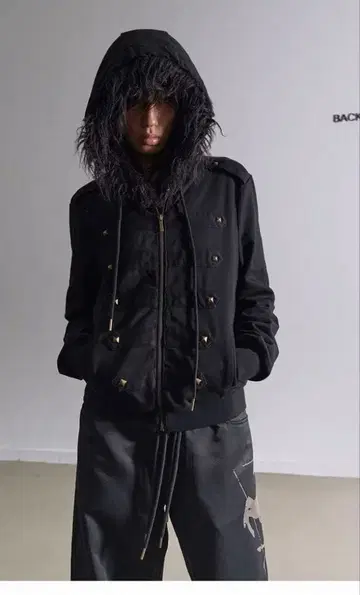 noEmosen 퍼 지퍼 후드티 opium