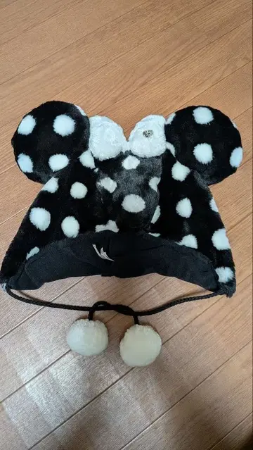 디즈니 미니 팬캡 도트 블랙