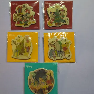 디즈니 크리스마스 핀 배지 5세트