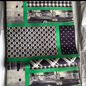 오비 순수 실크 클래식카 패턴