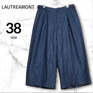 [ 로트레아몽 ] 와이드 팬츠 가우초 모 100% 다크 그레이 38