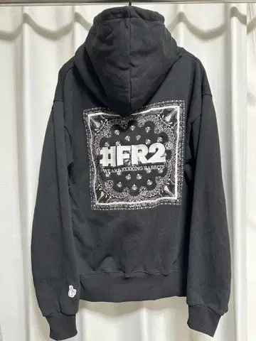 #FR2 반다나 패턴 집업 후드티 블랙 XL 사이즈