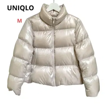 UNIQLO 베이지 숏 기장 울트라 라이트 다운 자켓 M