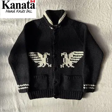 KANATA 카우친 이글 독수리 카나타 캐나다제 호두 버튼 블랙